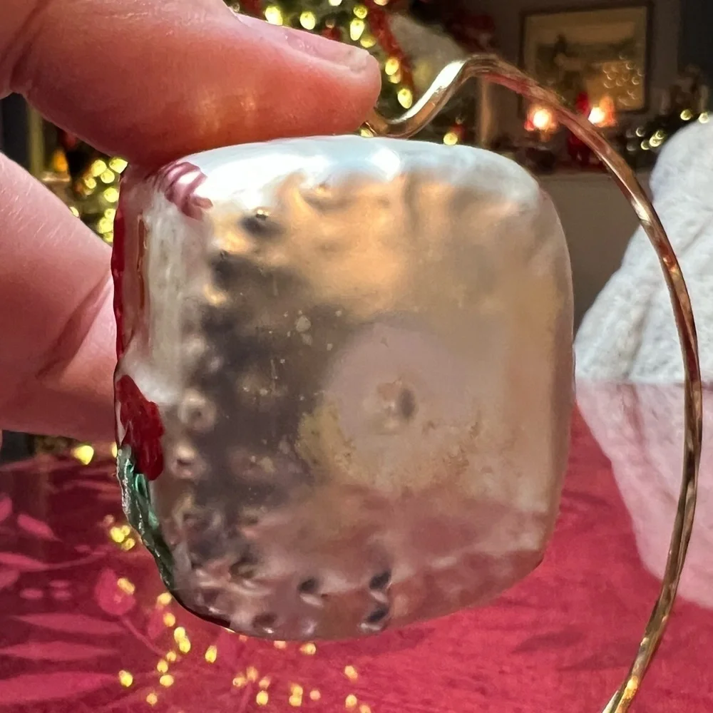 Vintage Ornament West Germany Blown Glass House Christmas Mercury Gingerbread